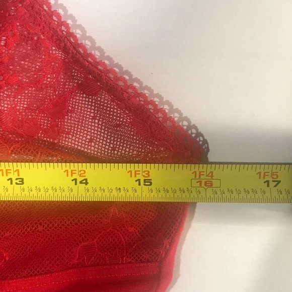 Gap Body Medium Women's Red Cami Tank Sheer Lace Cups Stretchy - Picture 9 of 11